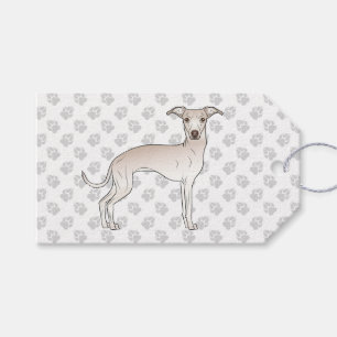 Étiquettes-cadeau Lévrier italien crème Chien de dessin animé mignon
