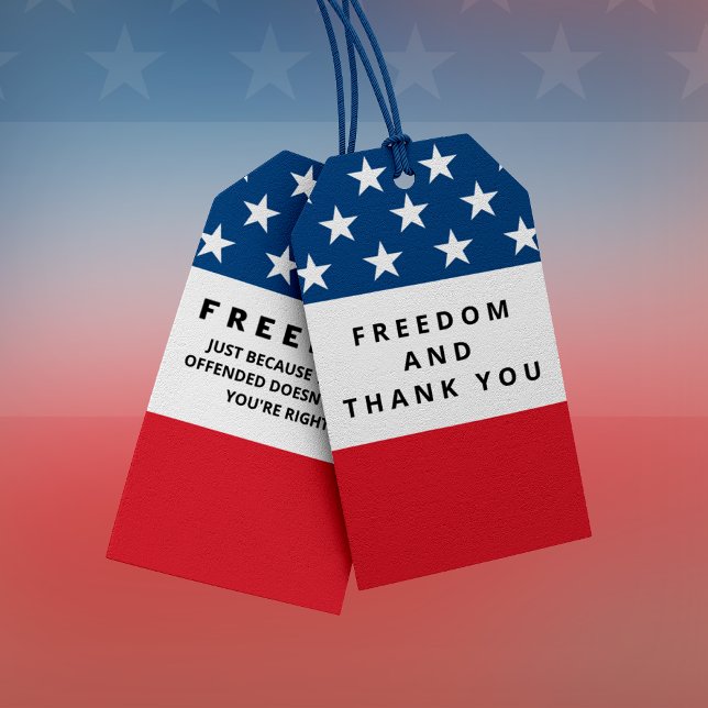 Étiquettes-cadeau Liberté Un Véritable Patriote (Créateur téléchargé)