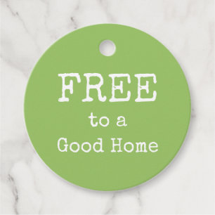 Étiquettes Cadeau LIBRE à une bonne maison Texte simple