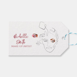 Étiquettes-cadeau Ligne art Mode maquillage, maquillage marque artis