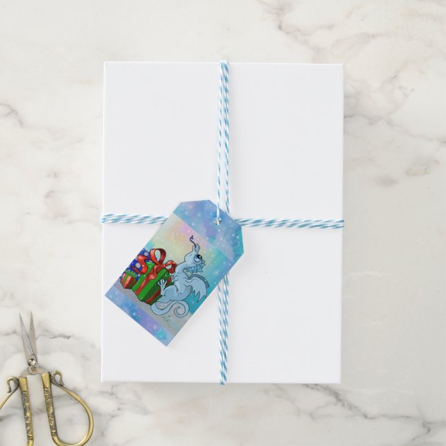 Étiquettes-cadeau lil' Dragon Snowflake (Avec de laficelle)