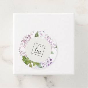 Étiquettes Cadeau Lilac Cottage Jardin Floral Bunch Logo Affaires