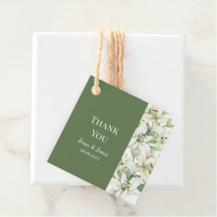 Étiquettes Cadeau LILY Élégance Florale