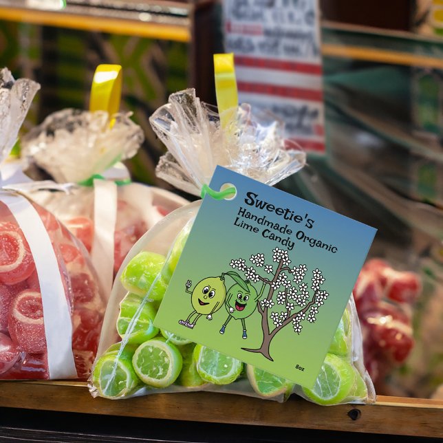 Étiquettes Cadeau Lime Pals Drôle Cartoon Marmalade Candy et plus (Créateur téléchargé)