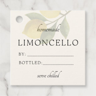 Étiquettes Cadeau Limoncello Citron Maison Tendance Merci