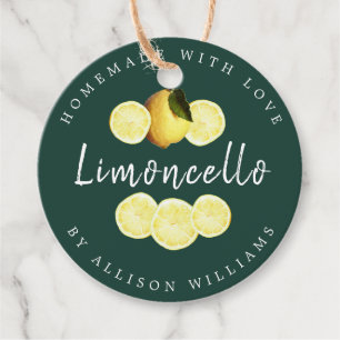 Étiquettes Cadeau Limoncello Foncé Vert sur mesure