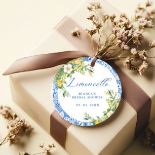 Étiquettes Cadeau Limoncello, le citron principal, douche de mariée