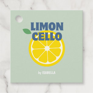 Étiquettes Cadeau Limoncello Liquor Maison Amour de Menthe Moderne F