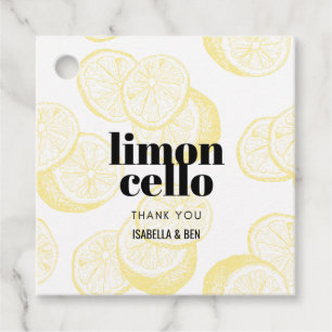 Étiquettes Cadeau Limoncello Maison Citron Frais et Branché