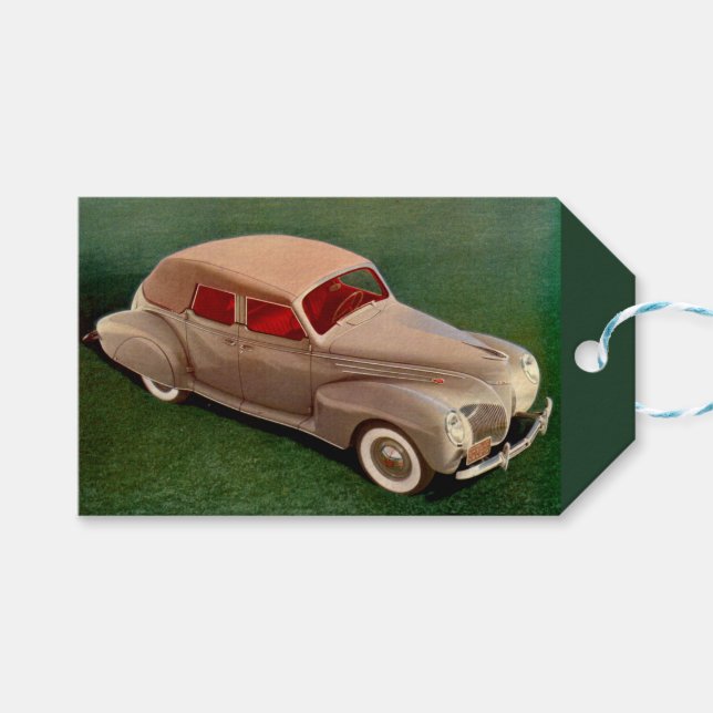 Étiquettes-cadeau Lincoln Zephyr 1939 (Devant (Horizontal))