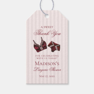 Étiquettes-cadeau Lingerie de Bourgogne Cadeau de Fête de Bacheloret