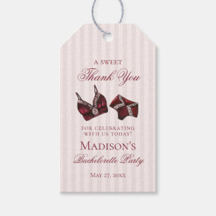 Étiquettes-cadeau Lingerie de Bourgogne pour Enterrement de Vie de J
