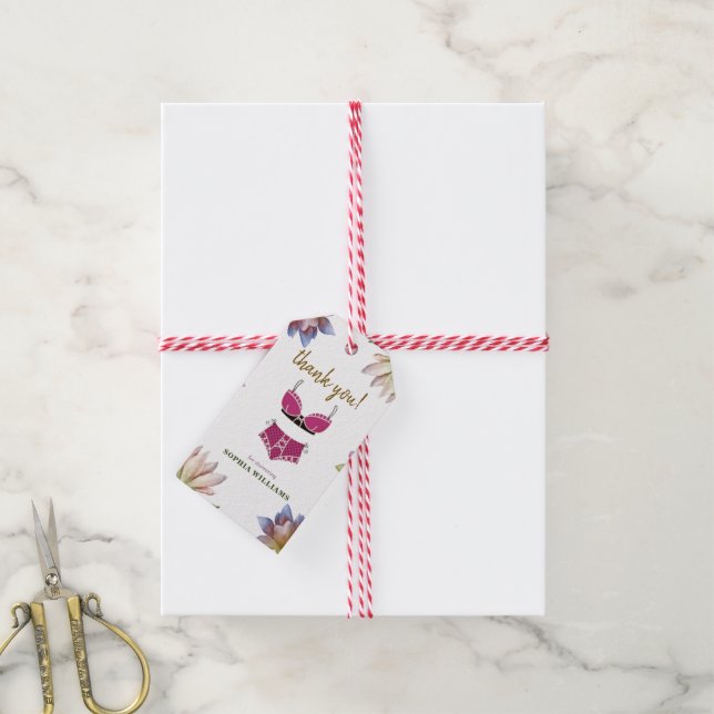 Étiquettes-cadeau Lingerie Réception de Mariage (Avec de la ficelle)