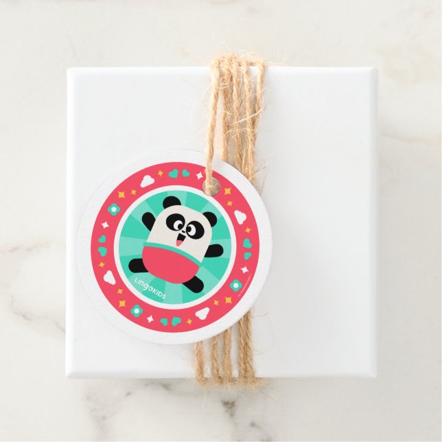 Étiquettes Cadeau Lingokids Party avec Elliot (En situation)