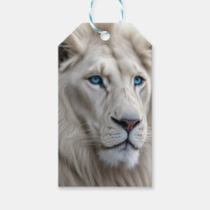 Étiquettes-cadeau Lion blanc