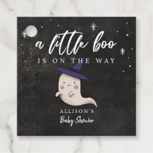 Étiquettes Cadeau Little Boo Ghost avec Baby shower Casquette sorcie
