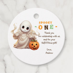 Étiquettes Cadeau Little Boo Halloween Ghost Any Age 1er Anniversair