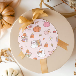 Étiquettes Cadeau Little Boo rose Whimsical Books Baby shower