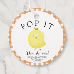 Étiquettes Cadeau Little Chick - Pop it! Quand elle éclaire !