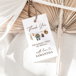 Étiquettes-cadeau Little Cowboy, Western Wild West Rodeo Baby shower