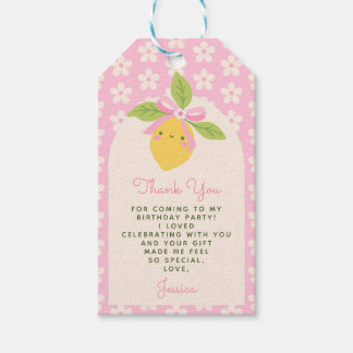 Étiquettes-cadeau Little Cutie Lemon& Daisies 1st Birthday Thank You
