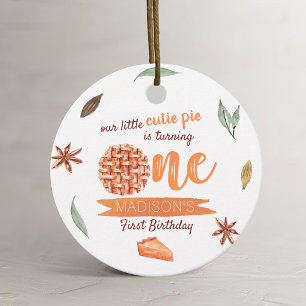 Étiquettes Cadeau Little Cutie Pie Automne 1er Anniversaire