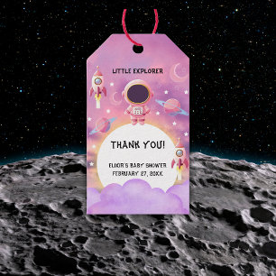 Étiquettes-cadeau Little Explorer Modern Purple Baby shower