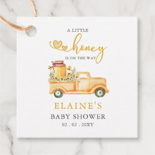 Étiquettes Cadeau Little Honey Est Sur Le Chemin Du Baby shower Des