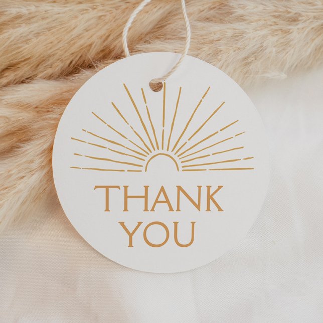 Étiquettes Cadeau Little Ray of Sunshine Boho Baby shower (Créateur téléchargé)