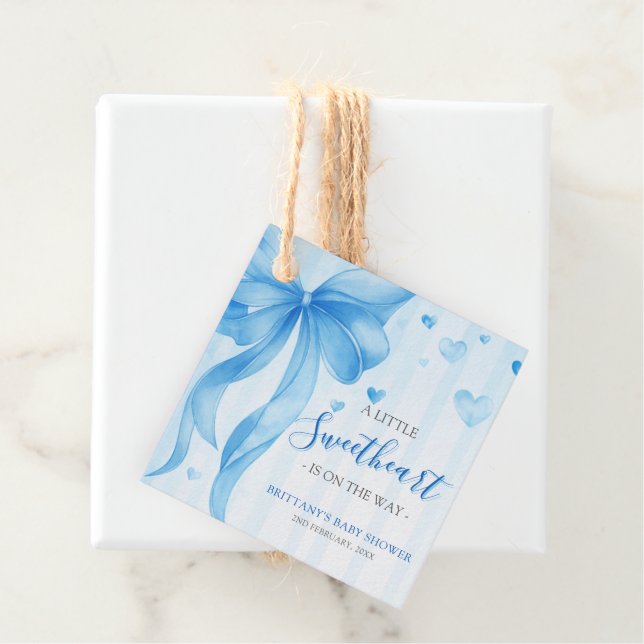 Étiquettes Cadeau Little Sweetheart Valentines Baby Shower  (En situation)