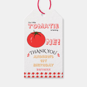 Étiquettes-cadeau Little Tomatie Fait Son Premier Anniversaire Cute 