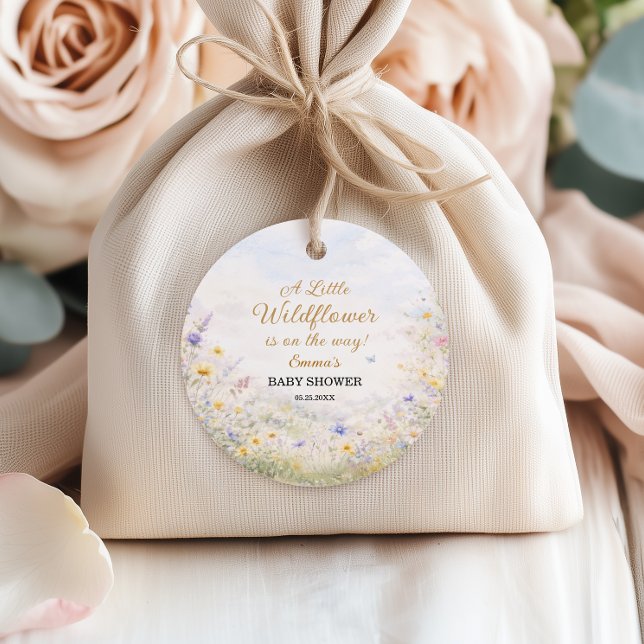 Étiquettes Cadeau Little Wildflower Meadow Pastel Garden (Créateur téléchargé)