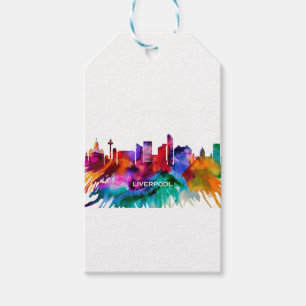 Étiquettes-cadeau Liverpool Skyline