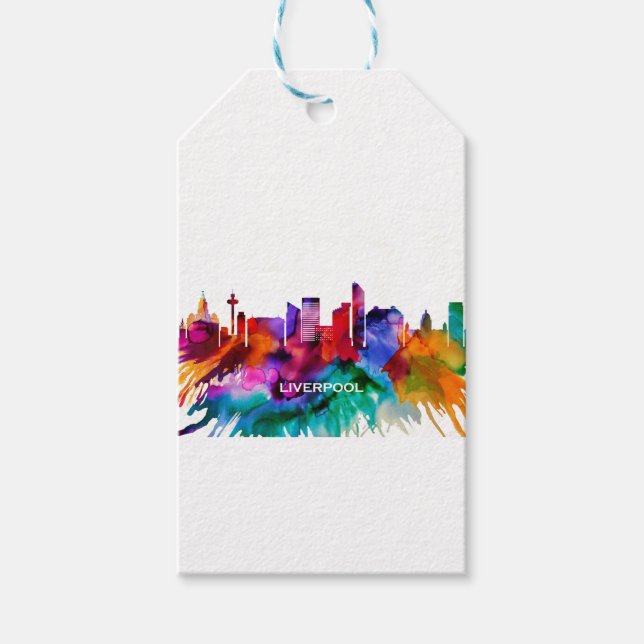 Étiquettes-cadeau Liverpool Skyline (Devant)