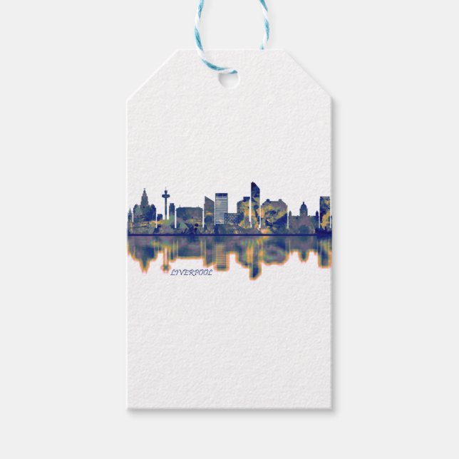 Étiquettes-cadeau Liverpool Skyline (Devant)