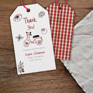 Étiquettes-cadeau Livraison spéciale de nourriture italienne Baby Sh
