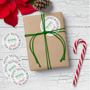 Étiquettes Cadeau Livraison spéciale de Père Noël Christmas Cadeaux