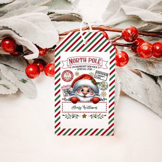 Étiquettes-cadeau Livraison spéciale Noël de Père Noël (Créateur téléchargé)