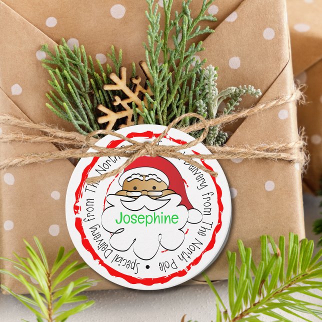 Étiquettes Cadeau Livraison spéciale Père Noël Cute (Créateur téléchargé)