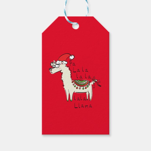 Étiquettes-cadeau Llama Cute Drôle Noël Vacances (Devant)