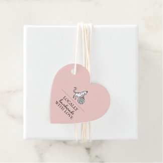 Étiquettes Cadeau Local Business Cat Yarn Crafting Knit Handmade Tag