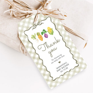 Étiquettes-cadeau Locally Grown Little Sprout Baby Shower Favor Tags