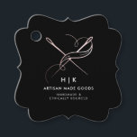 Étiquettes Cadeau Logo artisanal | Balise de suspension de produit o<br><div class="desc">Concevez une étiquette de blocage personnalisée pour faire ressortir votre marque. Doté d'un joli logo en or rose avec de la place pour votre nom d'entreprise et message. Peut être utilisé pour des produits étiquettes ou du matériel promotionnel de marque. Ces étiquettes sont idéales pour les cadeaux ou les échanges...</div>