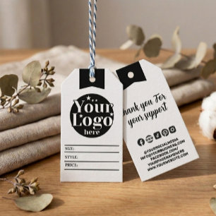 Étiquettes-cadeau Logo de commerce de détail personnalisé Prix Suspe
