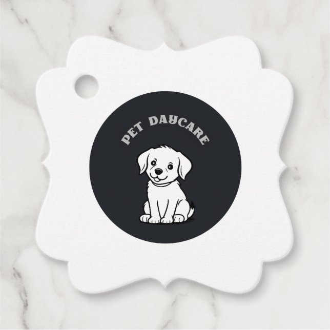 Étiquettes Cadeau logo de la garderie (Devant)