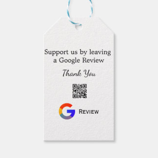 Étiquettes-cadeau logo de l'entreprise de revue Google Scan QR revie