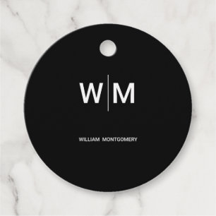 Étiquettes Cadeau Logo de marque noire Entreprise