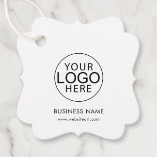 Étiquettes Cadeau Logo d'entreprise moderne et site Web personnalisé