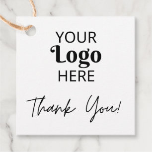 Étiquettes Cadeau Logo d'entreprise Nom de l'entreprise Code QR Merc