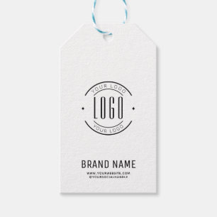 Étiquettes-cadeau Logo d'entreprise personnalisée moderne marque com